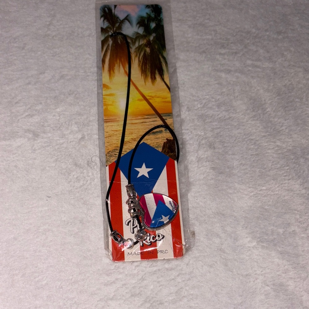 Puerto Rico Flag Pendant Necklace